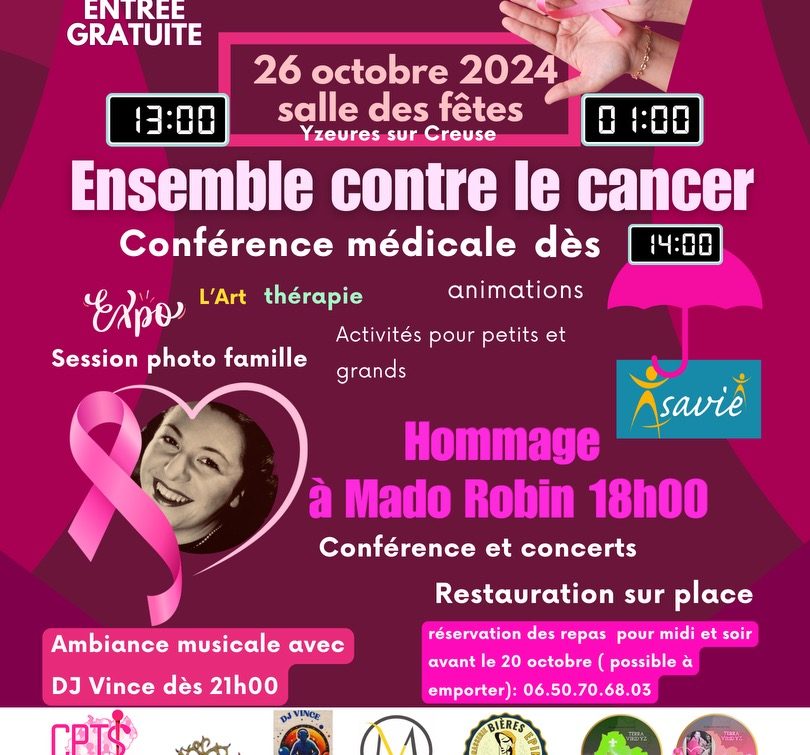 Concert en Soutien à la Lutte contre le Cancer – 26 octobre à Yzeures-sur-Creuse