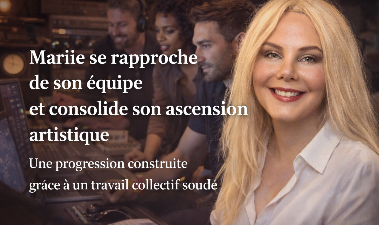 Mariie se rapproche de son équipe et consolide son ascension artistique