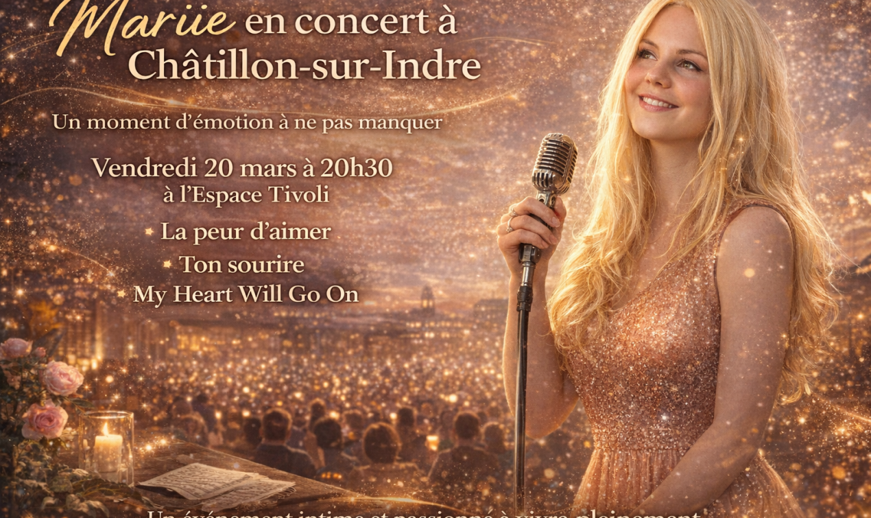 Mariie en concert à Châtillon-sur-Indre : un moment d’émotion à ne pas manquer