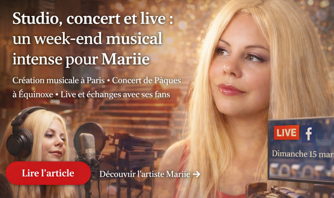Entre studio, concert et live : un week-end musical intense pour Mariie