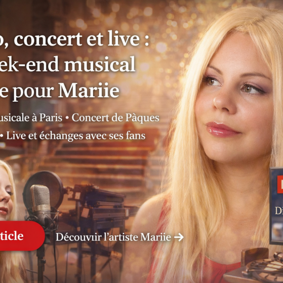 Entre studio, concert et live : un week-end musical intense pour Mariie