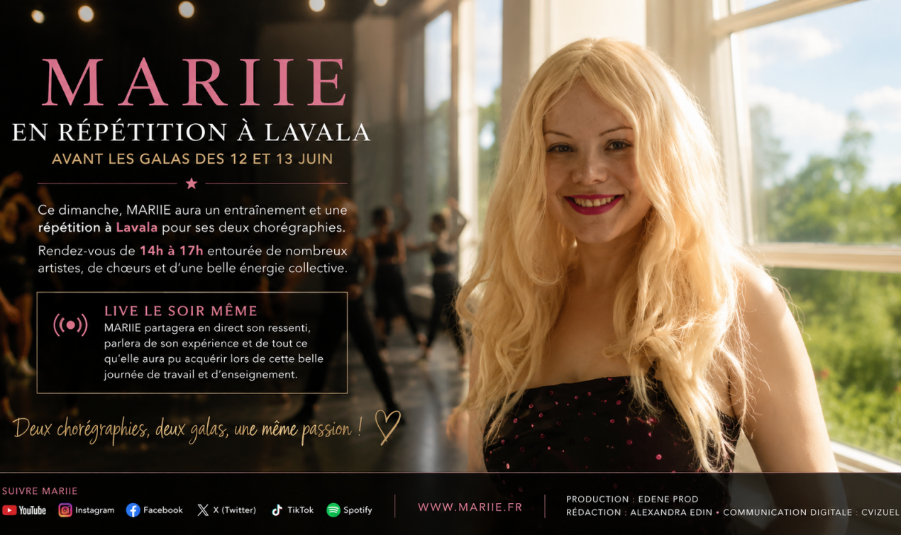 MARIIE en répétition à Lavala avant les galas des 12 et 13 juin