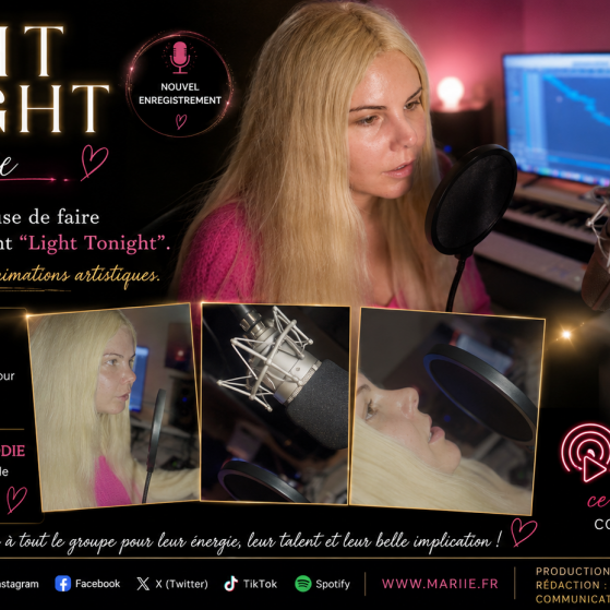 MARIIE prépare l’enregistrement de “Light Tonight” et partage les coulisses de sa répétition musicale