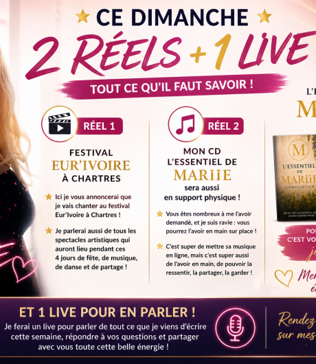 Mariie prépare deux réels et un live pour annoncer ses prochaines actualités