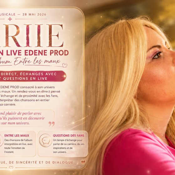 Mariie annonce un live EDENE PROD autour de l’album Entre les maux