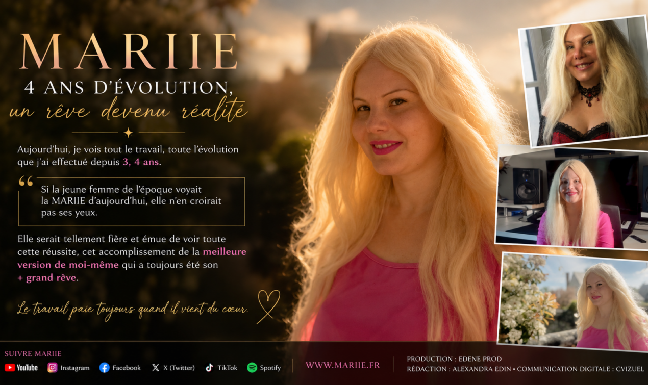 MARIIE regarde son parcours avec émotion : 4 ans d’évolution artistique et personnelle