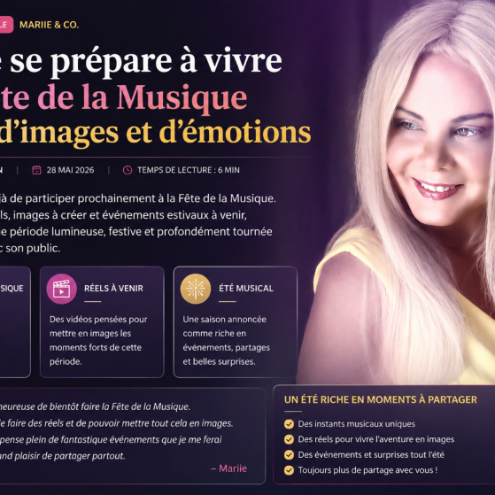 Mariie se prépare à vivre une Fête de la Musique pleine d’images et d’émotions