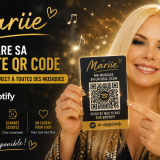Mariie prépare une carte QR Code : un accès direct à toutes ses musiques sur Spotify !