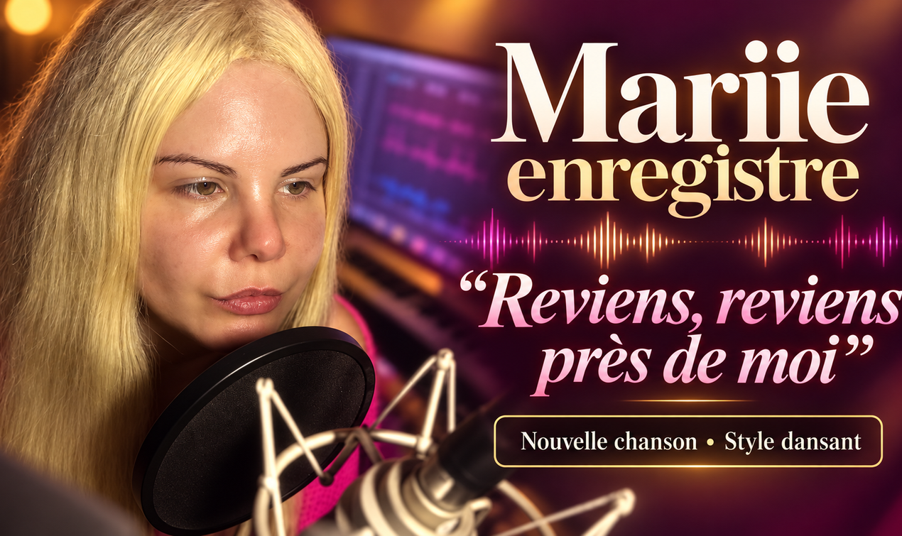Mariie enregistre « Reviens, reviens près de moi »