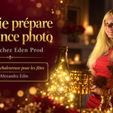 Mariie prépare une séance photo de fêtes chez Eden Prod