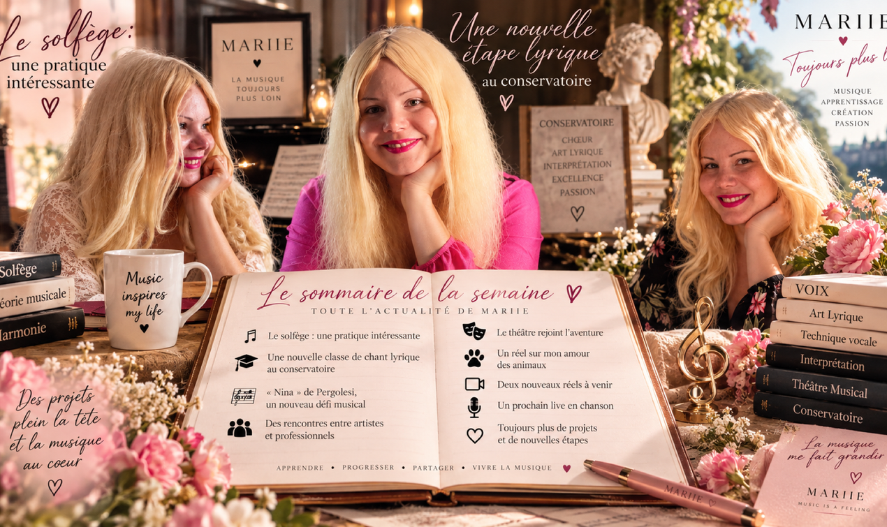 Cette semaine avec MARIIE : apprentissage, chant lyrique et nouveaux projets