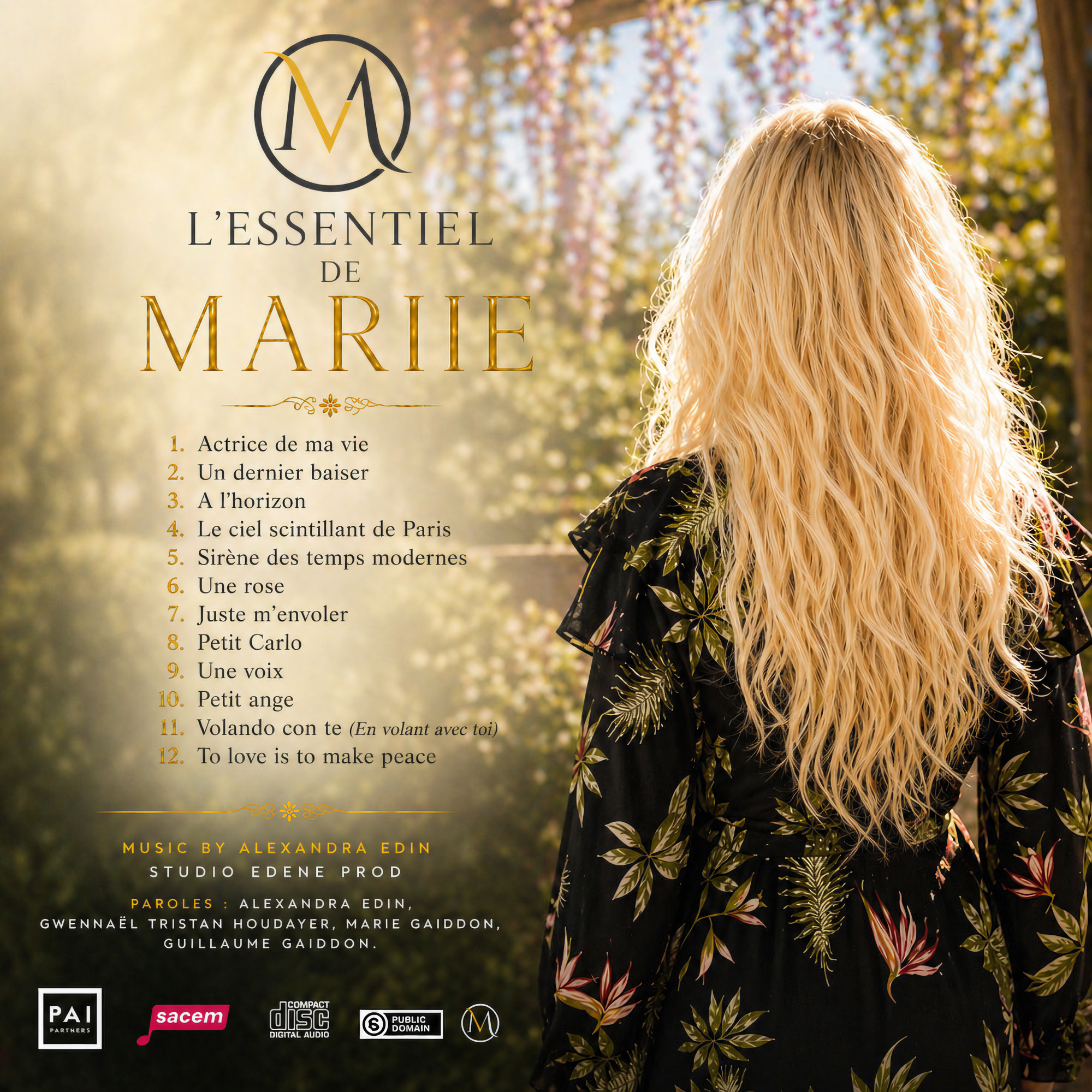 Face arrière du CD L'Essentiel de Mariie